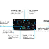 Atlona® AT-OME-EX-TX Omega 4K/UHD HDMI Over HDBaseT Transmitter with USB, Control, and PoE