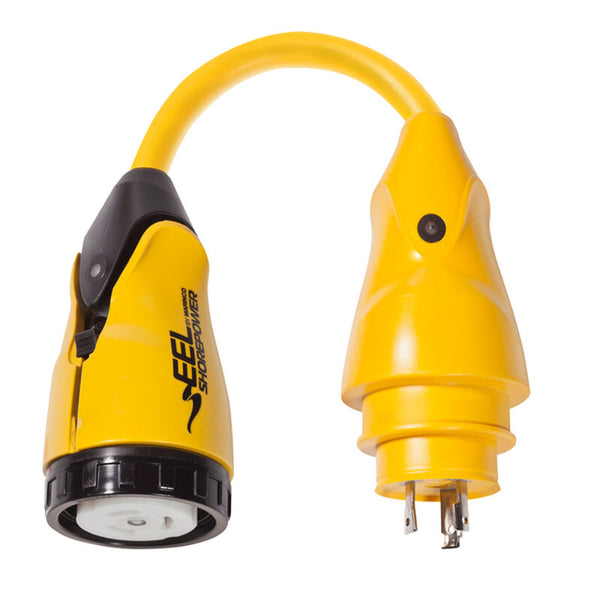 MARINCO 12998373 EEL Pigtail Adapter, 30A 125V Male to 50A 125V Female