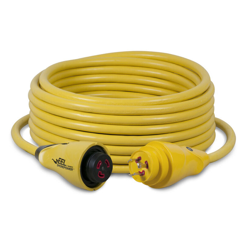 MARINCO 12998480 50' EEL ShorePower Cordset, 30A 125V, Yellow