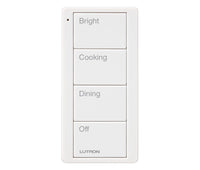 Lutron PJ2-4B-TSW-P02 Pico 4-Button Kitchen Keypad - (Snow | Satin)