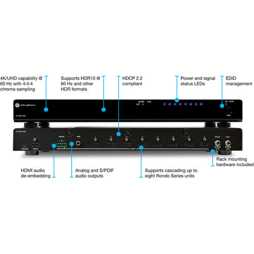 Atlona® AT-RON-448 Ultra High Data Rate 1x 8 HDMI Distribution Amplifier