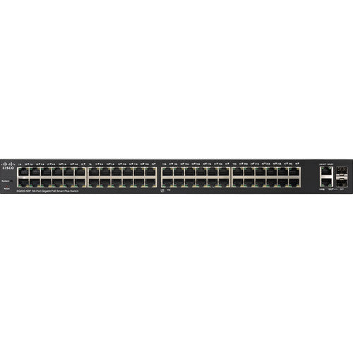 Cisco  SG220-50P-K9-NA PoE Smart Plus Switch with 50 Gigabit Ethernet Copper Ports & 2 Special-Purpose Combo Ports