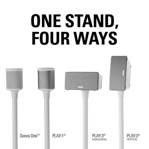 Sanus WSS21-B1 Sonos Play 1 & Play 3 Wireless Speaker Stands Black- Single