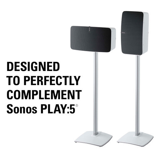 Sanus WSS51-W1 Sonos Play 5 Wireless Speaker Stands White- Single