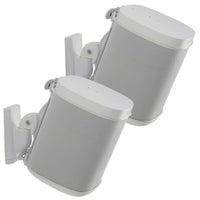 Sanus WSWM22-W1 Sonos Play 1 & Play 3 Wireless Speaker Wall Mounts White- Pair