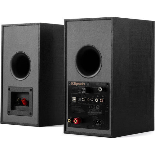Klipsch R-41PM 2-Way Powered Bluetooth Bookshelf Speakers (Pair) R-41PM-BL