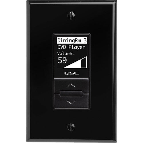 QSC MP-MFC Decora-Style Wall Controller for MP-M Series Mixers (Black) MPMFCNABK
