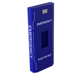 PEDESTAL PRO PRO Emergency Wall Station with Blue Powdercoat Finish 156STA-EMER-01-ALU