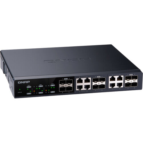 QNAP QSW-M1208-8C-US 12-Port 10GbE Managed Switch with SFP+