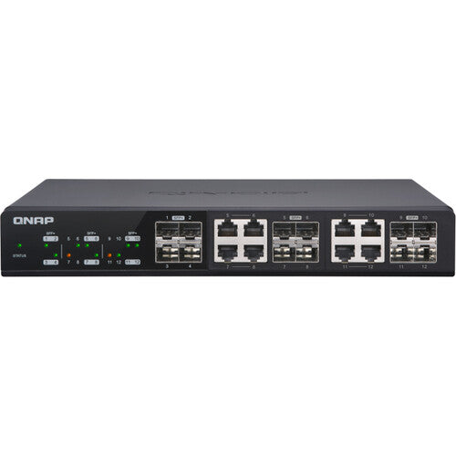 QNAP QSW-M1208-8C-US 12-Port 10GbE Managed Switch with SFP+