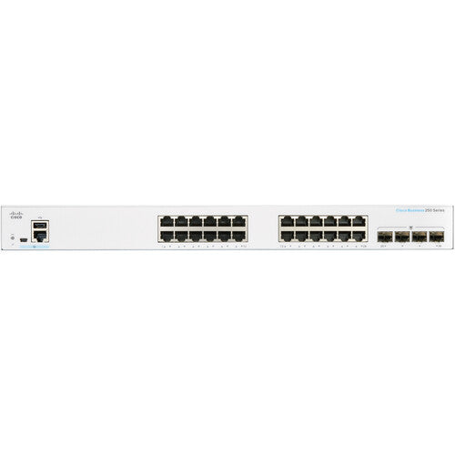 Cisco CBS250-24PP-4G 24-Port Gigabit PoE+ Compliant Managed Switch with SFP (100W)