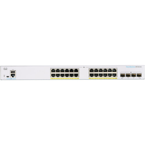 Cisco CBS350-24FP-4G 24-Port Gigabit PoE+ Compliant Managed Switch with SFP (370W)