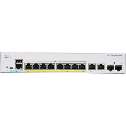 Cisco CBS350-8FP-2G 8-Port Gigabit PoE+ Compliant Managed Switch with SFP+ (120W)