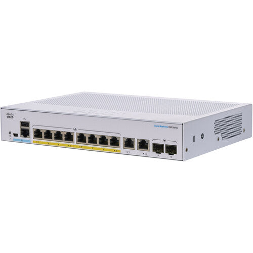 Cisco CBS350-8P-E-2G 8-Port Gigabit PoE+ Compliant Managed Network Switch with SFP/RJ45 Combo (60W)