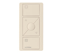 Lutron PJ2-3BRL-GLA-S01 Pico 3-Button Raise/Lower Shade Remote With Shade Icons - (Light Almond | Gloss)