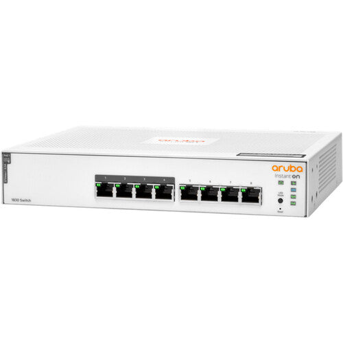 Aruba Instant On JL811A#ABA 1830 JL811A 8-Port Gigabit PoE+ Compliant Managed Network Switch