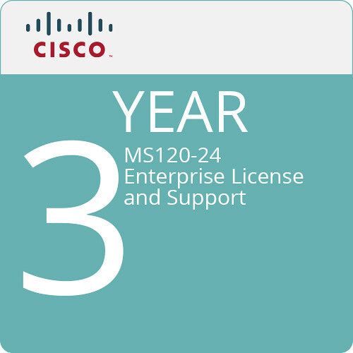 Cisco MS120-24P Access Switch with 3-Year Enterprise License and Support