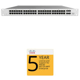 Cisco MS120-48FP Access Switch with 5-Year Enterprise License and Support
