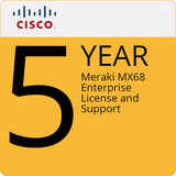 Cisco Meraki MX68 Router/Security Appliance with 5-Year Enterprise License and Support
