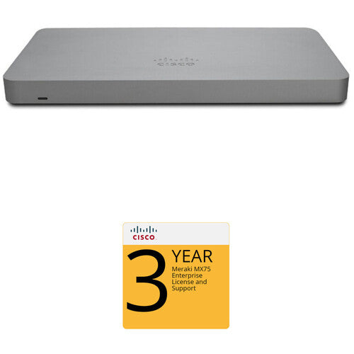 Cisco Meraki MX75 Router/Security Appliance with 3-Year Enterprise Lic ...