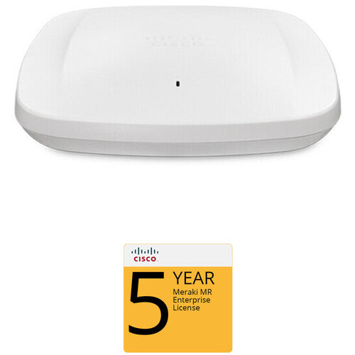 Cisco MR57 802.11ax 4 x 4:4 MU-MIMO Dual-Band Access Point Kit with 5-Year Enterprise License and Support