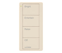 Lutron PJ2-4B-GLA-P03 Pico 4-Button Light Remote - (Light Almond | Gloss)