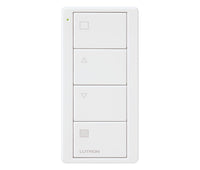 Lutron PJ2-4B-TSW-S01 Pico 4-Button Raise/Lower Shade Remote With Shade Icons - (Snow | Satin)
