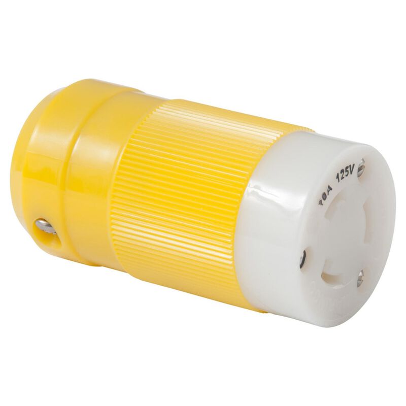 MARINCO 2041663  Female Connector, 20A 125V, Yellow