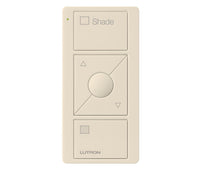 Lutron PJ2-3BRL-GLA-S02 Pico 3-Button Raise/Lower Shade Remote With Text - (Light Almond | Gloss)
