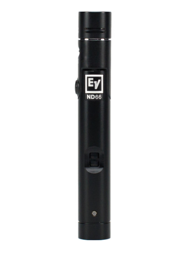 Electro-Voice ND66 Condenser Cardioid Instrument Microphone , Black