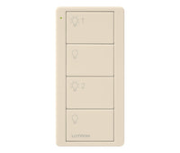 Lutron PJ2-4B-GLA-L21 Pico 4-Button 2-Group Light Icon Remote - (Light Almond | Gloss)