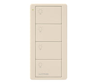 Lutron PJ2-4B-GLA-L31 Pico 4-Button 3-Preset Light Icon Remote - (Light Almond | Gloss)