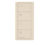 Lutron PJ2-4B-GLA-S21 Pico 4-Button 2-Group Shade Icon Remote - (Light Almond | Gloss)