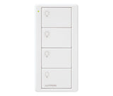 Lutron PJ2-4B-TSW-L31 Pico 4-Button 3-Preset Light Icon Remote - (Snow | Satin)