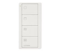 Lutron PJ2-4B-TSW-S31 Pico 4-Button 2-Preset Shade Icon Remote - (Snow | Satin)
