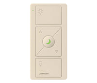 Lutron PJN-3BRL-GLA-L01 Pico 3-Button Raise/Lower Nightlight Icon Remote - (Light Almond | Gloss)