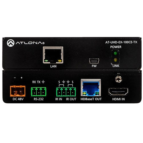 Atlona®AT-UHD-EX-100CE-TX 4K/UHD HDMI over HDBaseT Transmitter - Ethernet, Control, & PoE