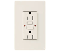 Lutron SCR-15-GFST-BI 15 Amp GFCI Receptacle - (Biscuit | Satin)