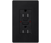 Lutron SCR-15-GFST-MN 15 Amp GFCI Receptacle - (Midnight | Satin)