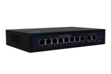 Silarius SIL-SW8POE 10 Ports POE switch with 8/100MB Ports PoE and 2 Gigabit Uplinks - 120W POE