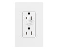 Lutron SCR-20-HDTR-SW 20 Amp Half-Dimmable Receptacle - (Snow | Satin)