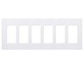 Lutron SC-6-SW Claro 6-Gang Wallplate - (Snow | Satin)