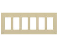 Lutron CW-6-IV Claro 6-Gang Wallplate - (Ivory | Gloss)