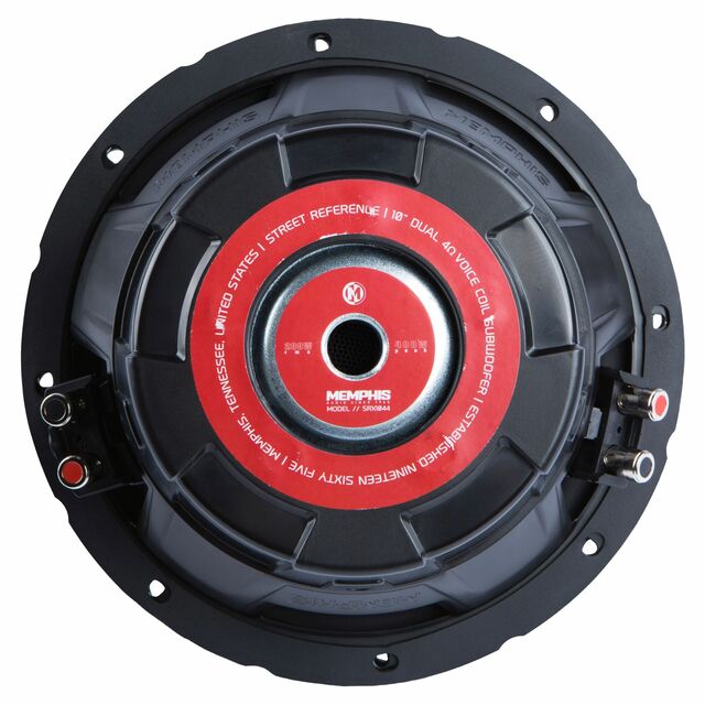 Memphis Audio SRX1044 10" Street Reference Dual 4-Ohm Subwoofer - 200 wRMS