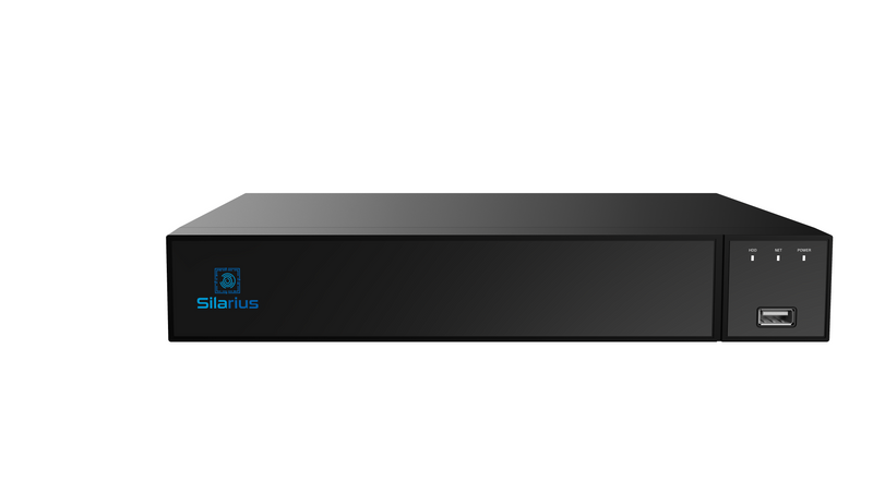 Silarius Pro Series SIL-NVR4CHPOE2 9CH total, 4-Channels 4K POE NVR Gigabit, NVR, 2TB HDD
