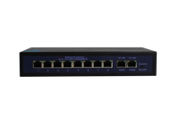 Silarius SIL-SW8POE 10 Ports POE switch with 8/100MB Ports PoE and 2 Gigabit Uplinks - 120W POE