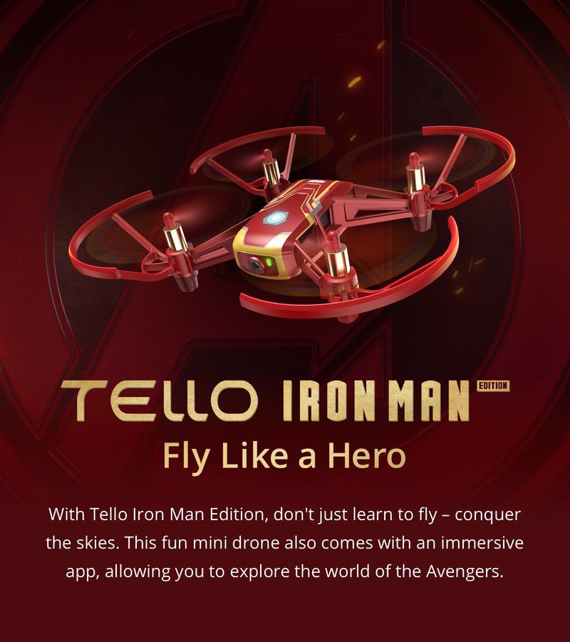 Galaxy Sightseeing Implement Ryze Tech Tello by DJI Quadcopter Drone (Iron Man Edition) CP.TL.00000 –  Silarius