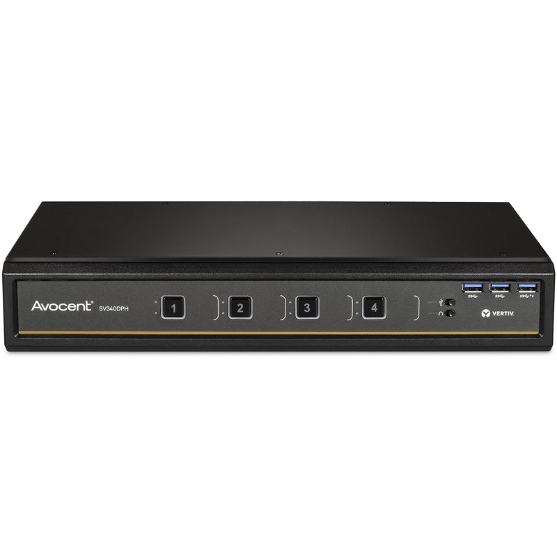 Vertiv SV340DPH-400 Avocent SwitchView Desktop KVM | 4 Port | Dual Head | Universal Connector | TAA Compliant