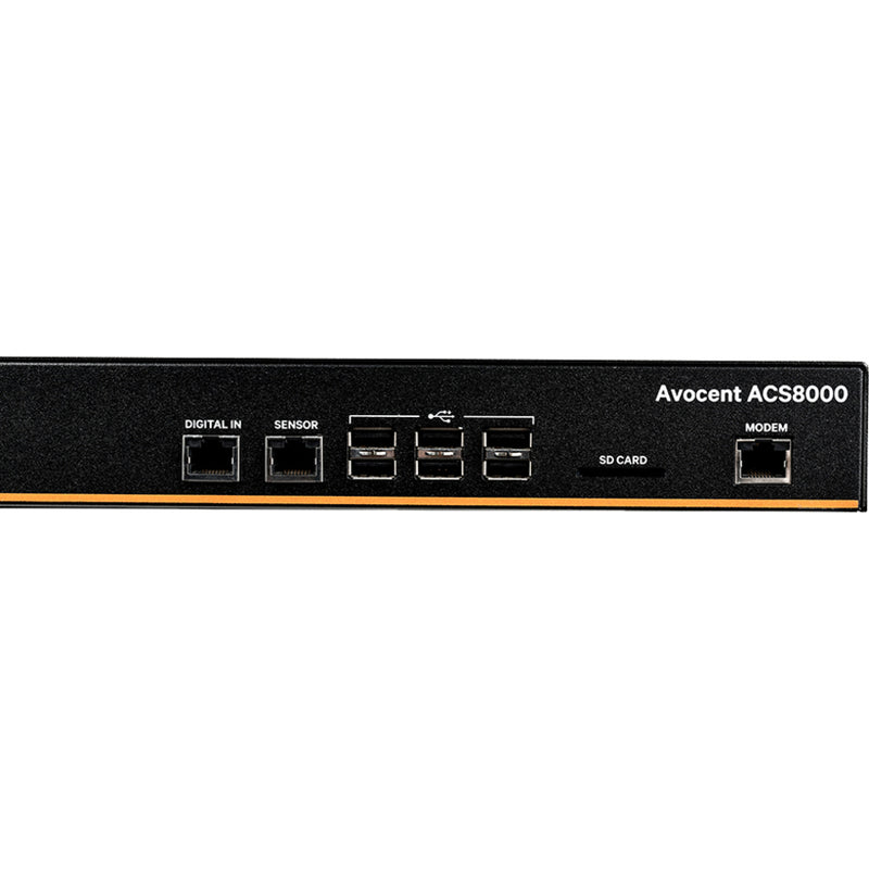 Vertiv ACS8048MDDC-400 48-Port ACS8000 Console System with dual DC Power Supply and analog modem, non-TAA