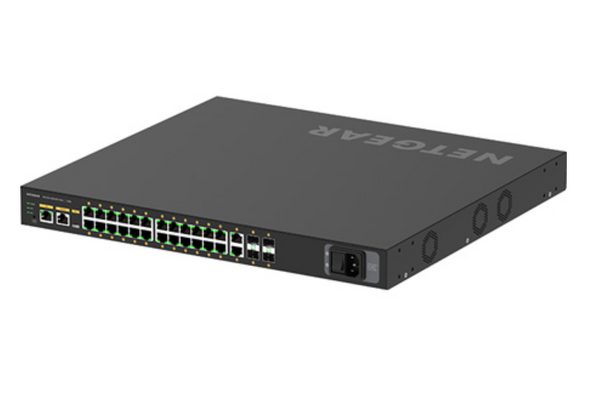 NETGEAR GSM4230PX-100NAS Managed Ethernet Switch w/ 30 Ports (24 x 10/100/1000BASE-T Ultra90/ 2 x RJ45/ 4 x 1000BASE-X